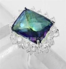 白水晶七彩戒指 玻璃 贝壳 玛瑙 帝皇石 瑞士钻 琥珀 首饰品套装