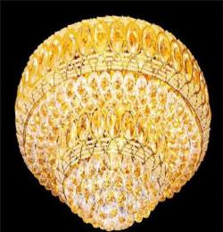 正品传统金色led水晶灯饰客厅灯吸顶灯聚宝盆灯具