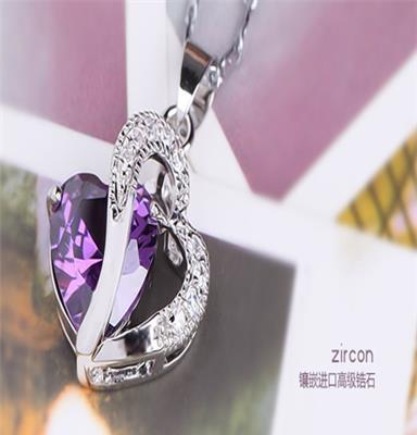 厂家一手货 供应 金银 珠宝 韩版水晶项链首饰 吊坠 可定制外观