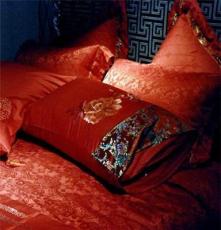 一件批发 200家纺婚庆十件套床上用品中国风结婚大红双喜被面