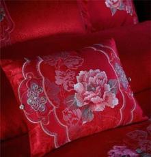 一件批发 5200家纺婚庆十件套结婚床上用品中国风大红婚庆被面