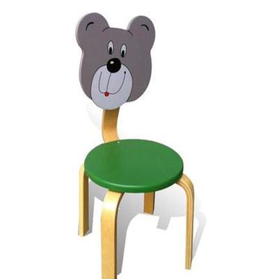 卡通熊靠背椅环保儿童椅子凳子 曲木凳 木质椅幼儿宝宝适用椅餐椅