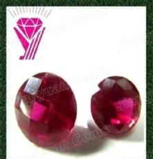 廠家批發 高品質的剛玉裸石珠子 人工紅寶石