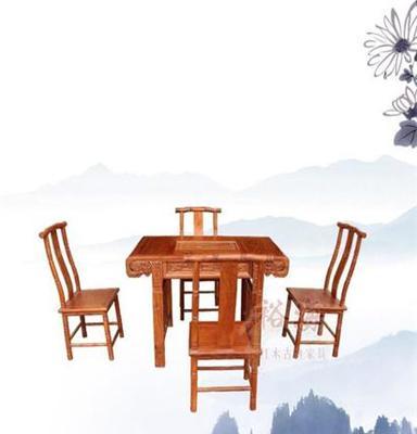 明清古典红木家具 非洲黄花梨木卷书茶台 中式家用工夫茶台