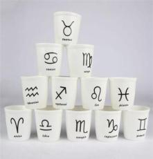 现货混批 卡通创意十二生肖小陶瓷杯套装 迷你可爱促销礼品杯子