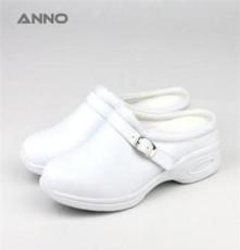 安诺护士鞋 超纤革 中跟拖鞋 家居鞋 病房工作鞋 白色LR1103