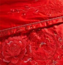 新款大红婚庆十件套 贡缎提花田园欧式床品多件套 高档奢华