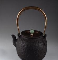 铁壶批发 日本南部无涂层荷莲铸铁壶老铁壶生铁壶煮茶煮水铁茶壶