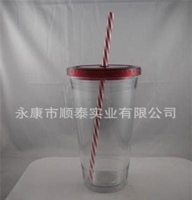 厂家直供热销冰杯子/儿童水壶/广告杯子/礼品杯/创意带吸管透明杯