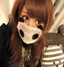 可爱的小熊猫 粉嫩兔 眼罩口罩双用 大眼草莓兔 防尘口罩批