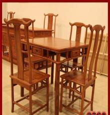 厂家直销 中式明清红木古典家具非洲花梨四方餐桌台正方餐桌台