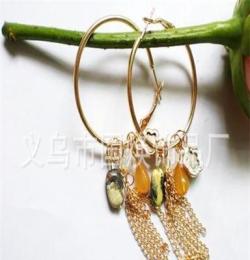 2013新款鑲流蘇耳環(huán)耳墜 歐美飾品批發(fā) 來樣訂做淘寶熱賣耳飾