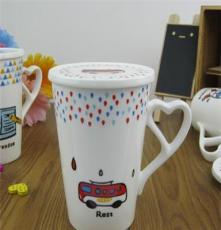 zakka日用百货马克杯带盖 韩国流行创意陶瓷杯批发 喝水杯子