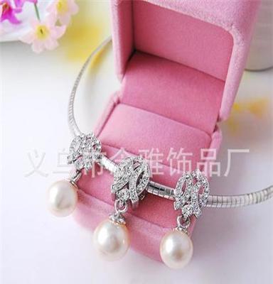 厂家批发时尚套链 流行韩版系列金属套链 精美水钻珍珠两件套