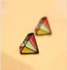2069 韩国钻石造型耳环 韩版首饰品新款个性时尚彩色耳钉
