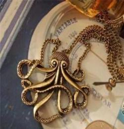 欧美时尚 加勒比海盗 复古 章鱼型 长款项链 毛衣链 饰品批发