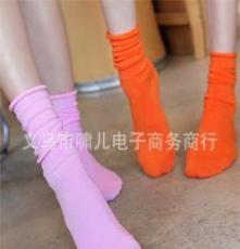 韩国加长款堆堆袜子 全棉糖果色女袜 A-17 品质保证 特价