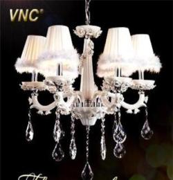 VNC 温馨浪漫陶瓷水晶吊灯 欧式时尚水晶灯 客厅灯卧室吊灯D7680