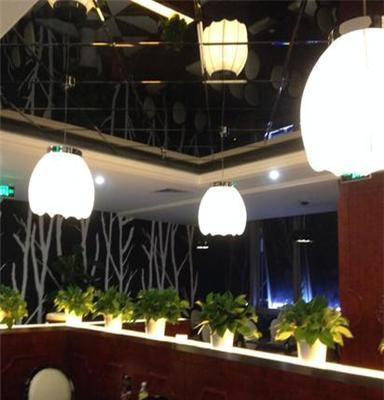 定制餐厅中式单头布罩吊灯 自助餐厅小吊灯