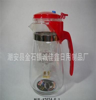 生产批发 高透明度玻璃茶具,pc材质内胆可拆卸型功夫茶具！