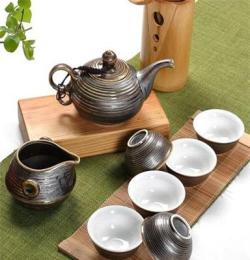 供应 铁锈釉套装功夫茶具 日式窑变复古礼品茶具茶具套装礼品