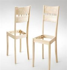70%可涂装本色油漆 厂家热卖客厅椅子 白坯餐椅木架