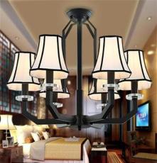 新中式吊灯 中式布艺吊灯 创意个性客厅卧室餐厅书房非标工程灯饰