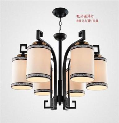 新中式餐厅吊灯布艺古典创意个性卧室吊灯