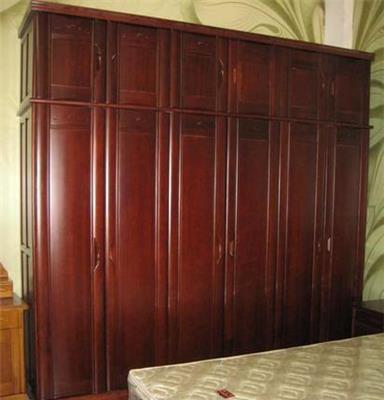 厂供高档缅甸进口楠木套房家具（可加顶）实木六门衣柜/成套家具