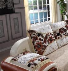 特价 古典欧式家具简约皮布沙发 法式大户型客厅皮配布艺沙发组合
