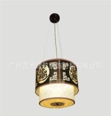 中式灯具古典简约时尚吊灯 走廊灯过道灯羊皮灯餐厅灯圆形吊灯