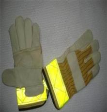 牛頭層反光條防護手套
