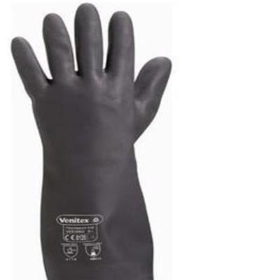 代尔塔201510防护手套 重型黑色氯丁橡胶手套 VE510手套 切边手套
