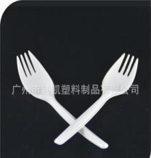 环保塑料雪糕叉,一次性PP塑料圆叉,西餐刀叉勺