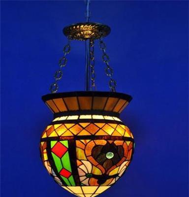 欧式蒂凡尼灯饰  彩色玻璃创意灯 酒店/客厅/卧室吊灯