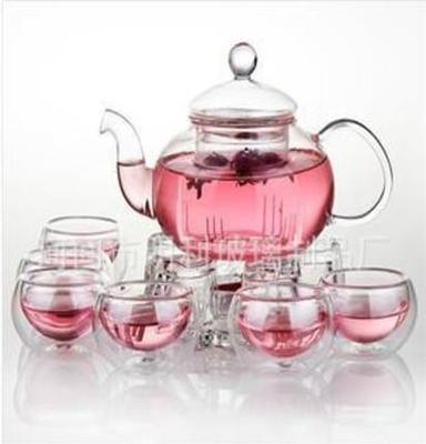 耐热玻璃茶具 花茶壶套装 双层花茶壶茶具 套装花茶壶 质量保证