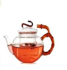 生产批发如意茶壶 花草茶具 过滤茶漏 绿色环保茶壶玻璃茶壶400ml