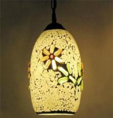 歐式仿古燈具燈飾批發 餐廳吊燈 中木瓜型白加兩朵花單頭吊燈