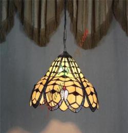 16寸蒂凡尼彩色玻璃灯，奢华酒吧吊灯，茶餐厅蒂凡尼工艺品台灯