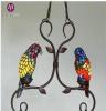 TIFFANY吊灯 彩色玻璃灯饰 两只鹦鹉灯 动物灯宠物灯 阳台吊灯