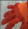 精品PVC橘纱橘胶耐磨劳保手套 耐酸碱手套大半挂防护手套