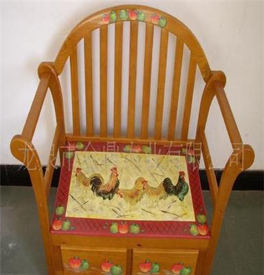 厂家直供木制椅子 双人彩绘椅 松木家具加工 折叠椅 杉木家具