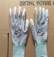百安碳纤维PU涂掌手套，苏州13针尼龙涂层手套