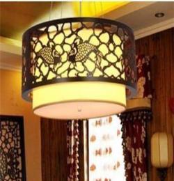 新中式古典艺术吊灯 木质仿古客厅书房灯饰茶楼餐厅酒楼工程灯具