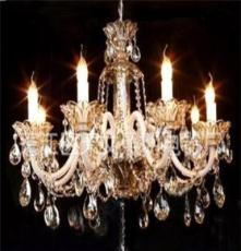 现代蜡烛灯、水晶灯、水晶蜡烛灯、客厅吊灯、玻璃管蜡烛灯