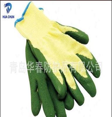 青岛特价销售 防滑天然乳胶浸胶手套劳保手套防护手套