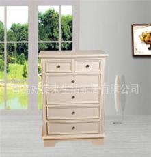储物柜新款白色欧式实木桦木卧室家具 收纳柜*