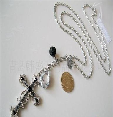 韩盛工艺品加工定做各种精美项链项饰 韩版外贸饰品 十字架形状