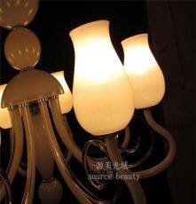 源美 欧式现代简约玻璃吊灯蜡烛灯客厅卧室餐厅灯灯具批发直销