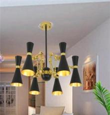 新款后现代时尚卧室客厅双头喇叭吊灯 个性创意一件代发吊灯